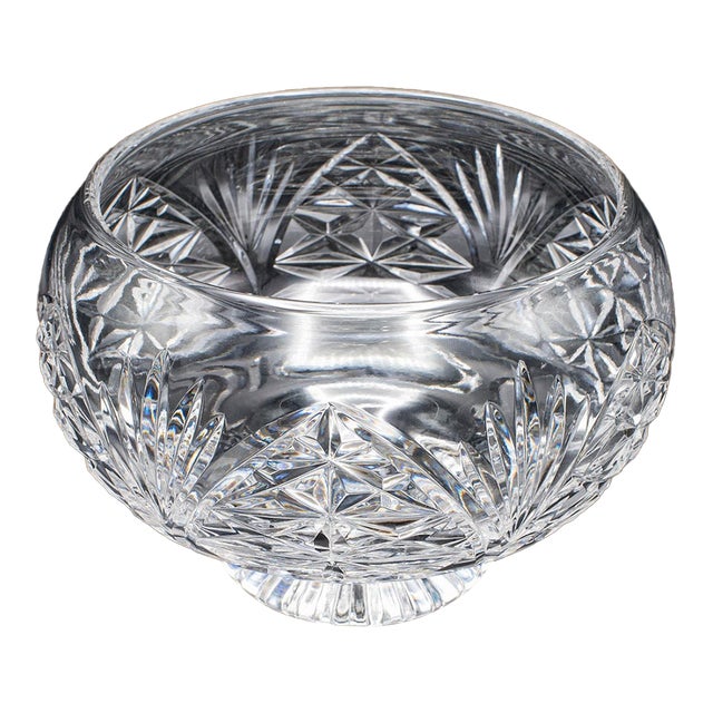 Vintage Rose Bowl, English, Cut Crystal, Posy, Potpourri, Fruit Dish, Circa 1970 For Sale