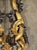 Gold Pair of Italian Giltwood and Ebonized Louis XVI Style Lyre Form Sconces, 1950s For Sale - Image 8 of 18