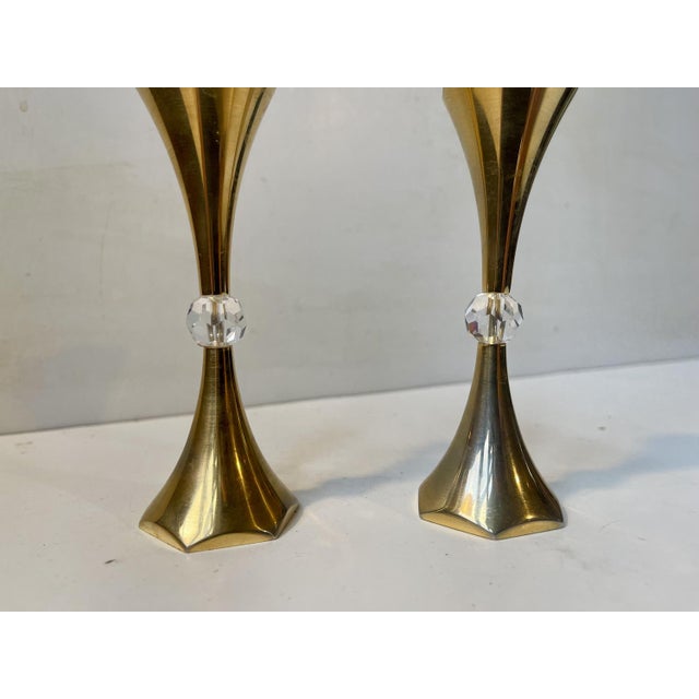 Mid-Century 24 Carat Gold Plated Candleholders by Hugo Asmussen, 1960s, Set of 2 For Sale - Image 6 of 8
