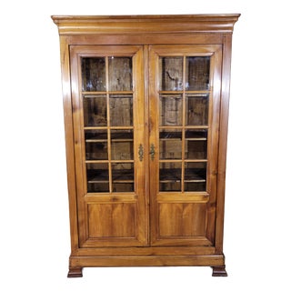 Louis Philippe Cherrywood Display Bookcase For Sale