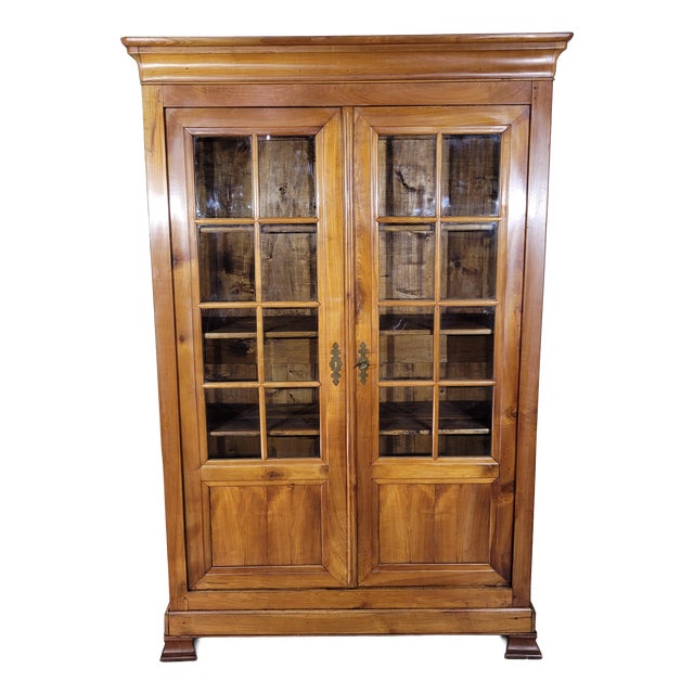 Louis Philippe Cherrywood Display Bookcase For Sale
