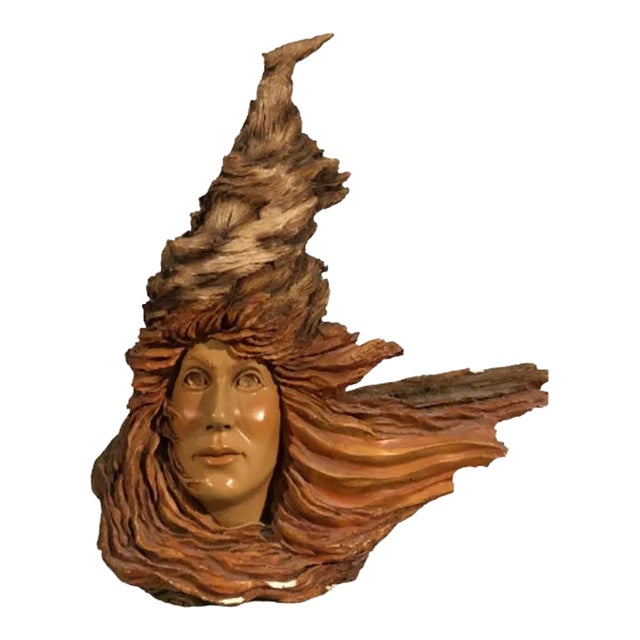 Vintage 1989 Stephen Herrero Rare Faux Wood Folk Figurines Statue Willow For Sale