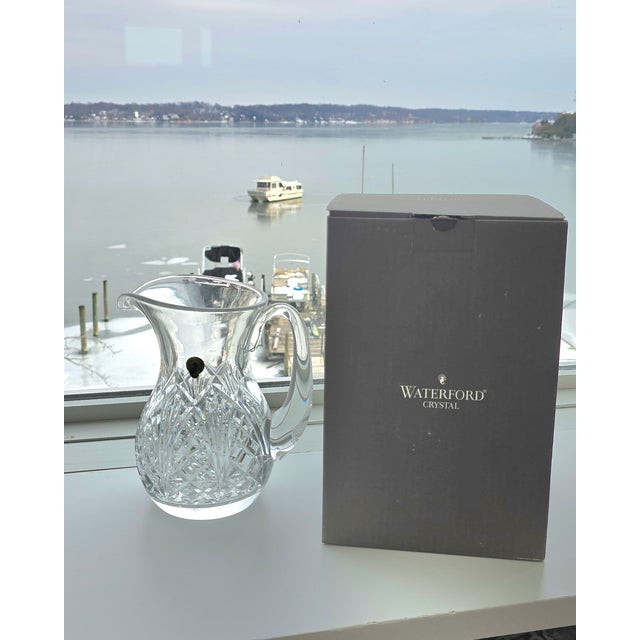 Traditional Vintage Waterford Crystal Set With Original Boxes & Labels - O'Mara 10" Bowl, Waterville Pitcher & Footed Bowls For Sale - Image 3 of 15