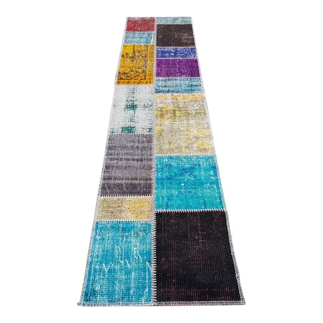 Vintage Turkish Colourful Runner For Sale