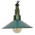 Industrial Petrol Enamel Military Pendant Lamp with Cast Aluminium Top, 1960s For Sale