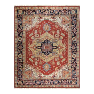 10x14 Harlow Oriental Rust Traditional Floral Hand Knotted Wool Carpet Rug For Sale
