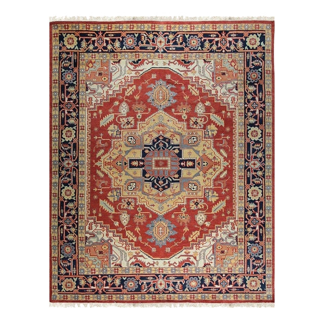 10x14 Harlow Oriental Rust Traditional Floral Hand Knotted Wool Carpet Rug For Sale