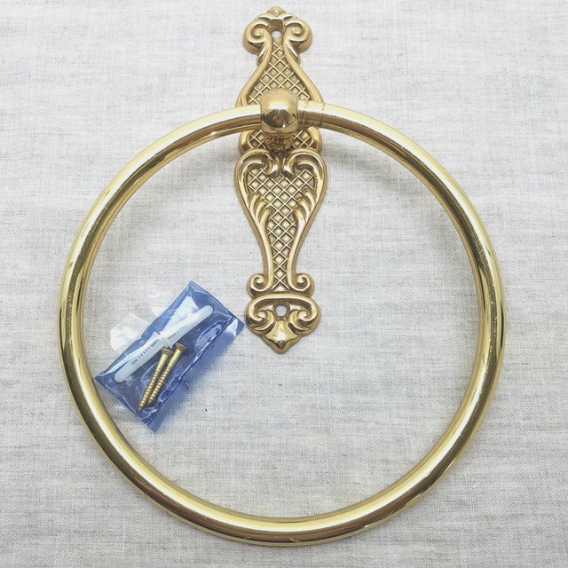 Vintage Brass Towel Ring Chairish