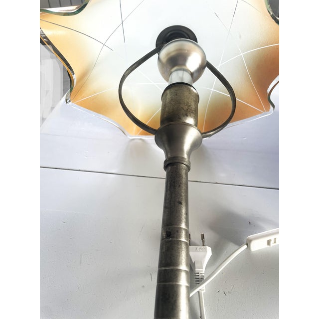 Vintage Space Age Amber Glass Table Lamp from Ikea, 1960s For Sale - Image 14 of 18