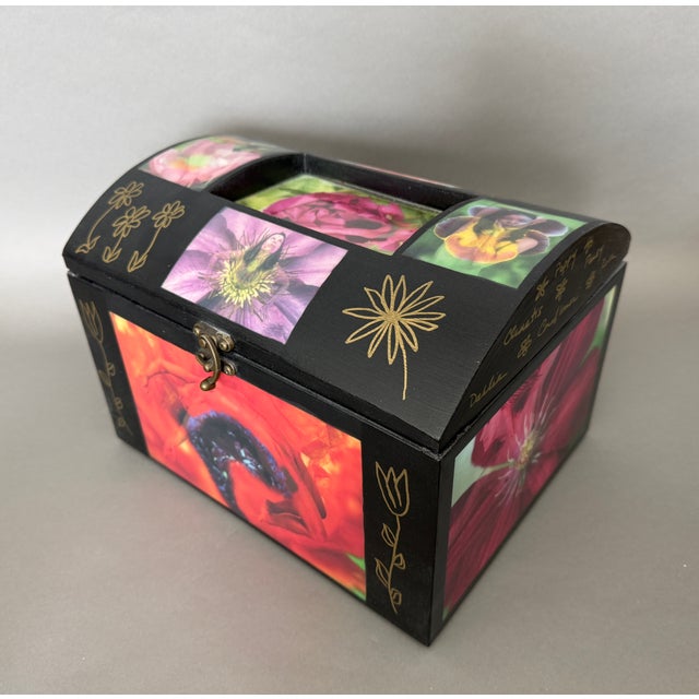 Contemporary Artisan One of a Kind Flower Bodies Decorative Art Box For Sale - Image 3 of 9