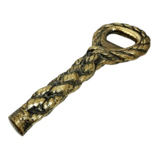 Hermes Style Cordage Bottle Opener in Bronze, Circa 1960’s For Sale