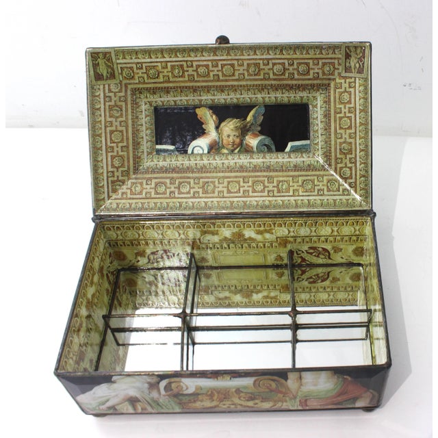 Traditional Jewelry Box New York's Willan F Decoupage For Sale - Image 3 of 13