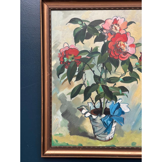 G. Källbom, Flower Motif in Pot, 1960s, Oil on Panel, Framed For Sale - Image 12 of 18
