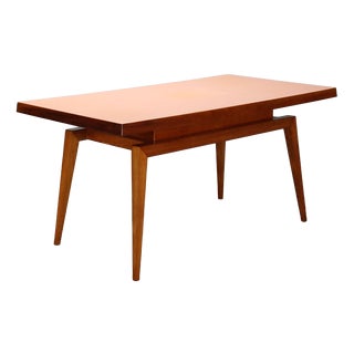 Oak Wood Table with Colored Top, 1960s For Sale