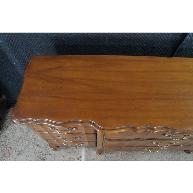 Late 20th Century Kent Coffey Marquee French Provincial Serpentine Fruitwood Dresser Sideboard For Sale - Image 14 of 14