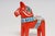 Orange Diminutive Scandinavian Modern Hand-Painted Dala Horse From Färnäs Sweden For Sale - Image 8 of 11