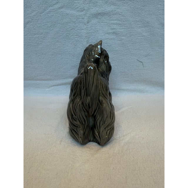 American 1940s Porcelain Yorkie Planter For Sale - Image 3 of 11