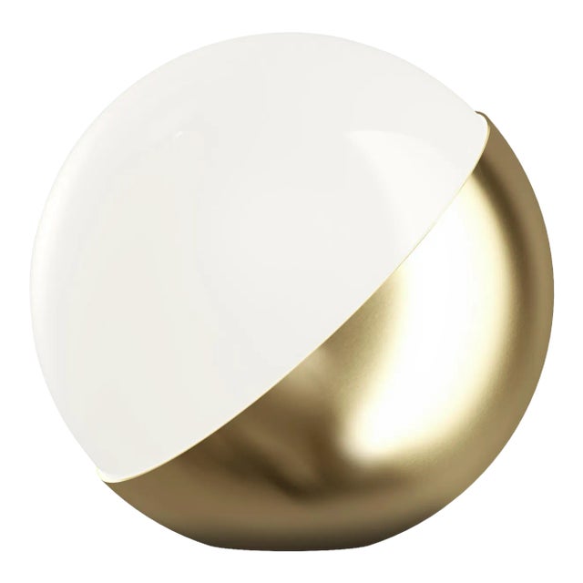 Vilhelm Lauritzen 'Vl Studio' Round Glass Table or Floor Lamp for Louis Poulsen in Brass For Sale