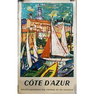 Côte d'Azur Poster by Marcel Limouse, 1960 For Sale