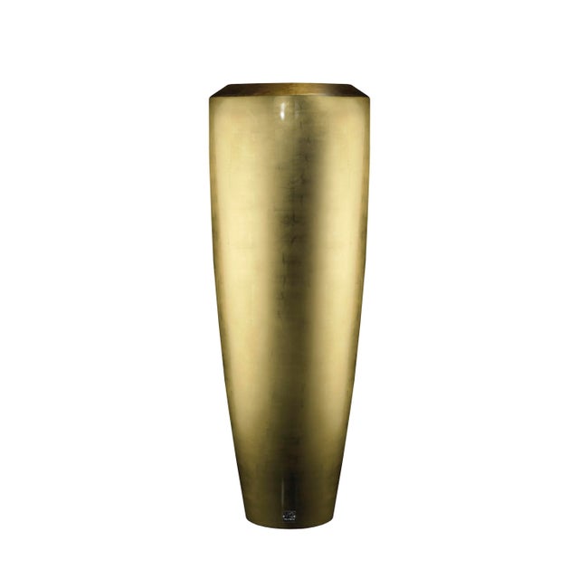 Small Gold Leaf Low-Density Polyethylene Obice Vase by Giorgio Tesi for VGnewtrend For Sale - Image 4 of 4