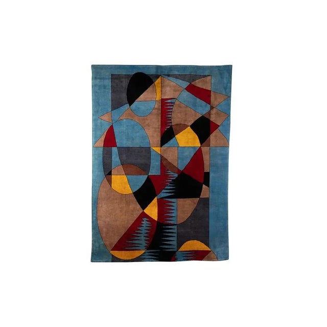 Textile Rug or Tapestry in the style of Delaunay For Sale - Image 7 of 7