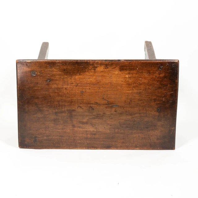 Wood Small Scale Spanish Walnut Trestle Table With Iron Stretcher Circa 1850 For Sale - Image 7 of 7