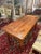 Wonderful hard to find weathered heavy French oak farm table having tapered legs and two drawers at the ends, one working....