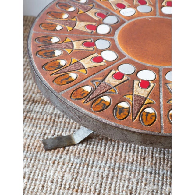 Ceramic Coffee Table by Raymond Corroyez, 1960s For Sale - Image 6 of 8
