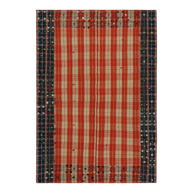 1950s Vintage Afghan Tribal Kilim Rug With Vertical Stripes For Sale