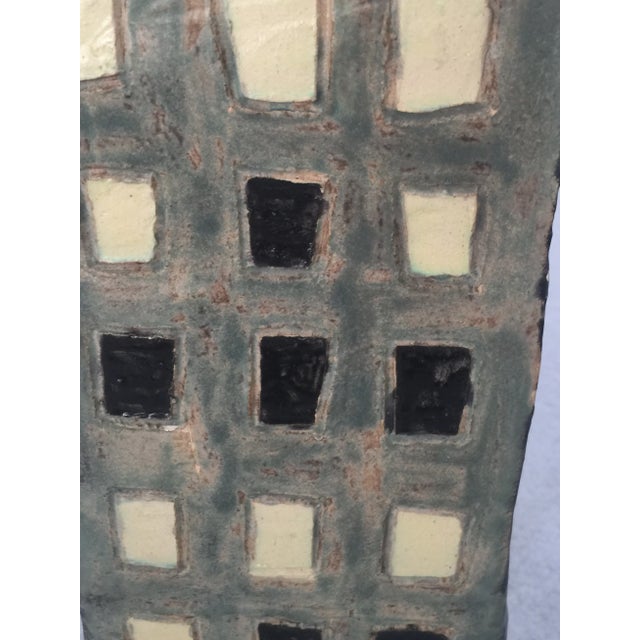 Vintage Hand Cast Clay Sculpture - "The Tower" Vase For Sale - Image 4 of 9
