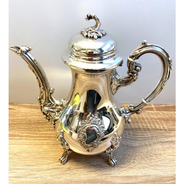 Louis XV Style Rocaille Silver Metal Coffee Pot, 1890s For Sale - Image 10 of 15