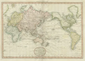Map of the World as Planisphere, 1799