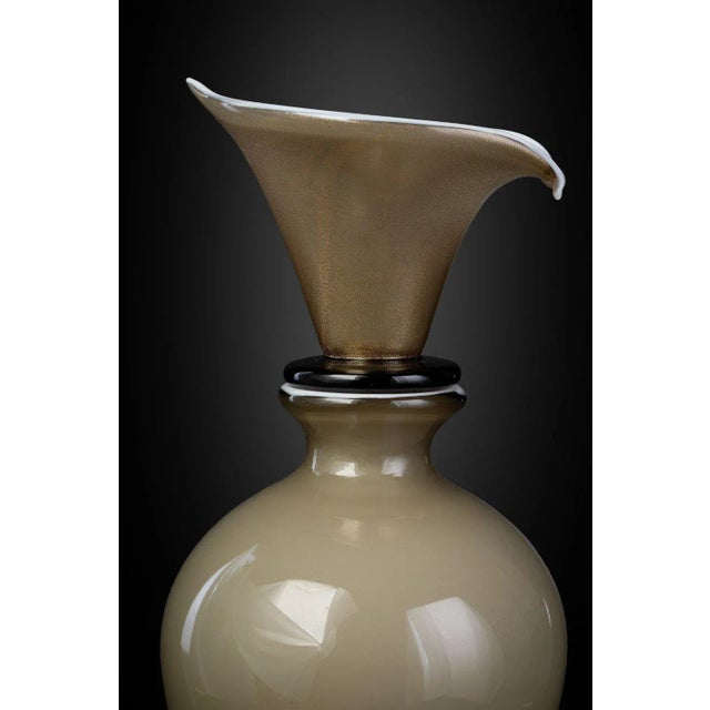 Murano Glass Vases with 24 Kt Gold by 1295 Murano, Set of 2 For Sale - Image 9 of 15