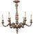 Italian Carved and Silver Gilt Chandelier For Sale