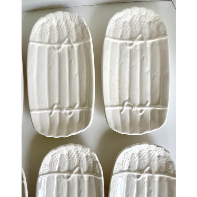 Figurative 1960s Set of 8 Ceramic Asparagus Dishes by Taste Setter For Sale - Image 3 of 7