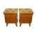 Vintage Night Cabinets with Lacquer Drawer & Door Glass Plate Nostalgia, Set of 2 For Sale
