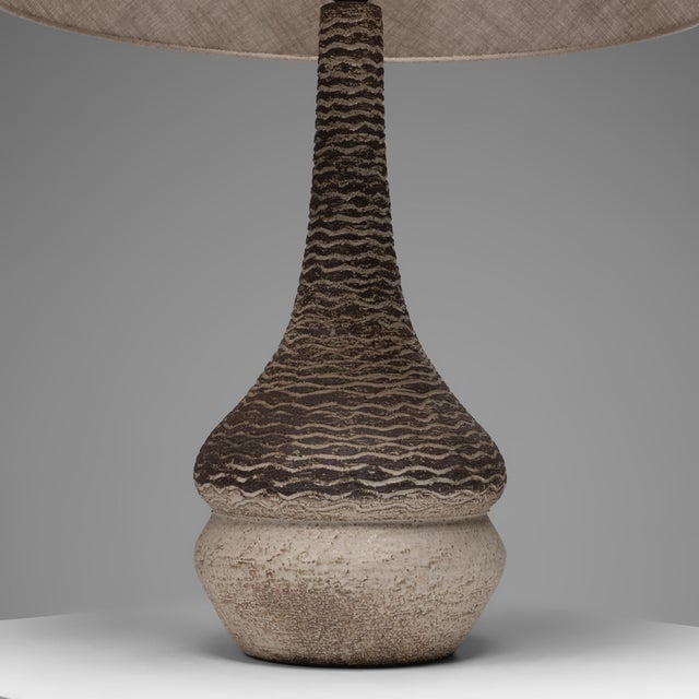 Large Ceramic Table Lamp from Løvemose Keramik, Denmark, 1960s For Sale - Image 3 of 8