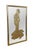 Mid 20th Century rectangular wall / vanity mirror featuring a gold embossed geisha. Dimensions: 17.25" x 0.75" x 27.25" /...