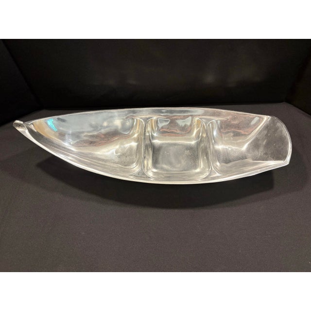 Early 21st Century Aluminum Dory Boat Sectioned Serving Dish For Sale In Atlanta - Image 6 of 7