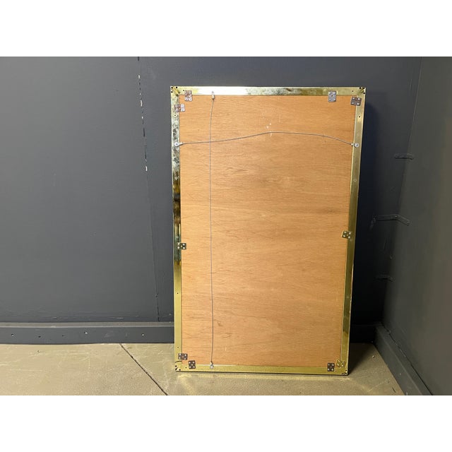 Gold Vintage Mirror from Belgochrom, 1970s For Sale - Image 8 of 9