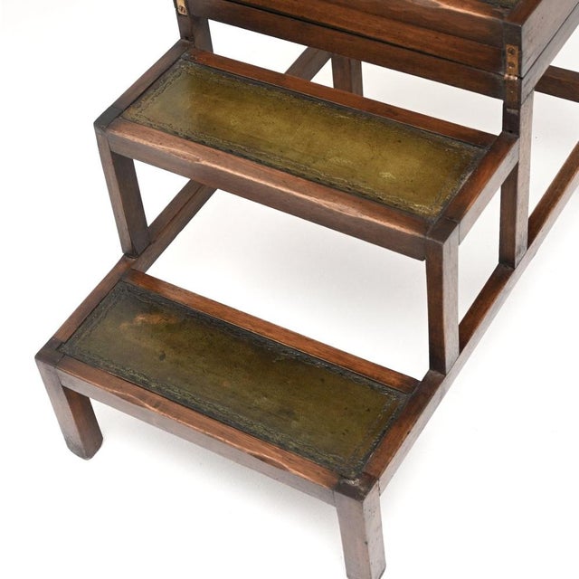 Brown Georgian Metamorphic Library Steps, 1930s For Sale - Image 8 of 13