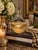 Hollywood Regency Gold Mosaic Glass Lidded Decorative Jar For Sale - Image 10 of 10