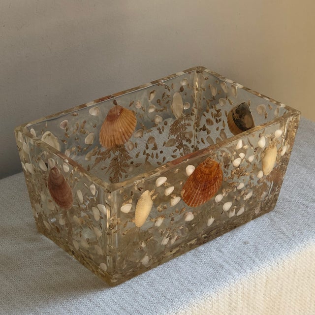 Mid20th Century Palm Beach Regency Style Lucite Tissue Box Cover