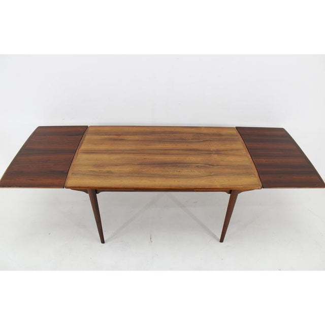 Brown Danish Wooden Extendable Dining Table, 1960s For Sale - Image 8 of 18