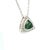 2010s Natural Tourmaline Diamond Pendant Necklace 17" 14k W Gold 2.49 TCW Certified For Sale - Image 5 of 14
