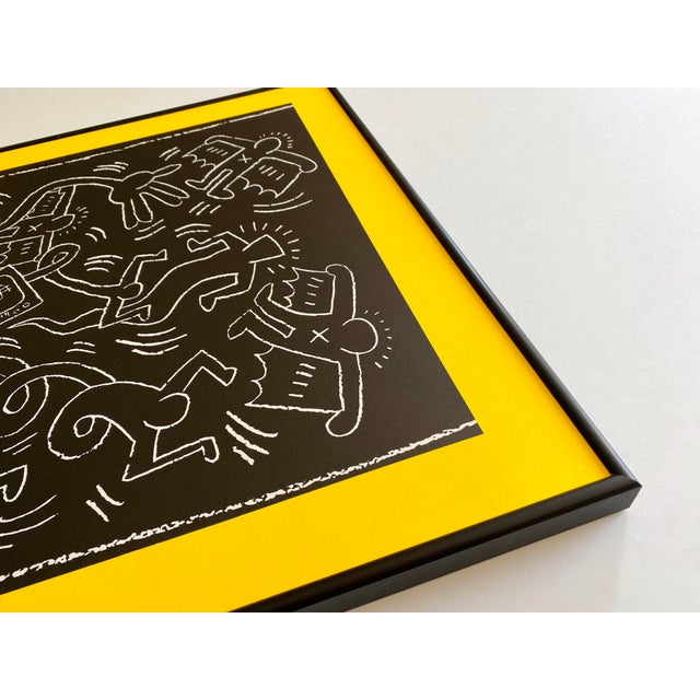 Keith Haring Vintage 1990 Lithograph Print Framed Large Pop Art Exhibition Poster " Untitled " 1985 For Sale - Image 11 of 15