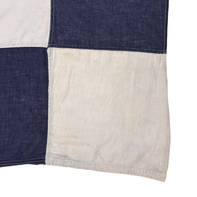 Rustic Large Vintage Cotton Nautical Signal Flag For Sale - Image 3 of 5