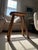 Vintage authentic French tall elm stool. Beautiful original condition. H: 20” W: 13” Bottom leg W: 17”