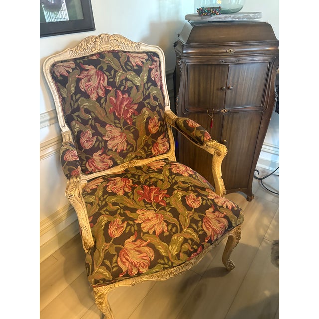Green Sherrill French Provincial Chairs With Custom Accent Pillows - Set of 2 For Sale - Image 8 of 12