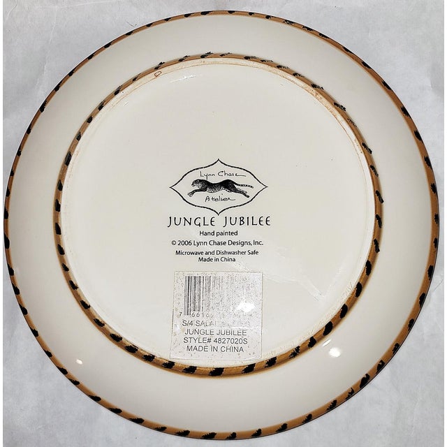 Lynn Chase Jungle Jubilee Dessert Salad Plate, 7 Available For Sale In West Palm - Image 6 of 8